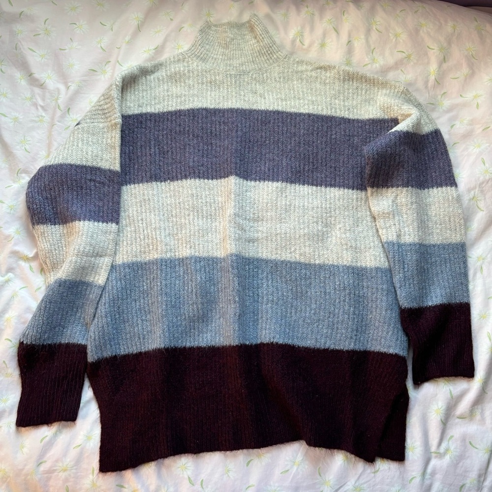 ASOS stripe mock neck sweater